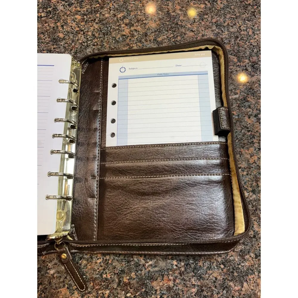 Franklin Covey Classic Brown Planner Starter System NIB 10x8